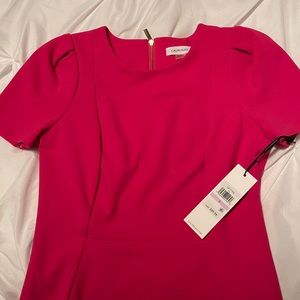 Calvin Klein Midi Hot Pink Dress